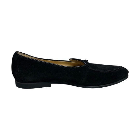 Journey West Suede Slip-on Belgian Loafers Shoes Size 8.5M Black Bow - Picture 4 of 13